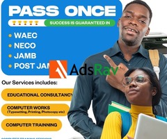 For your COMPUTER TRAINING, WAEC, NECO, POST JAMB, EDUCATIONAL CONSULTANCY,COMPUTER WORKS