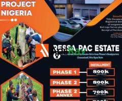 FOR ONLY 600K YOU CAN OWN A LAND AT RESSA PAC ESTATE, OGUN STATE - CALL 09057721957