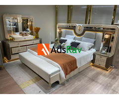 Luxury Turkish Bed with Mirror and Side Drawers – Big Value!