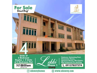 For Sale: 4 Units of 3 Bedroom Duplex + 2 Units of 2 Bedroom Flat for Sale at Lekki Phase 1 (Call 09127857574)