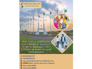 We can Help you Get a Nigerian Visa at Oscar Delta,  without you having to Leave your Bedroom