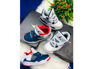 Jordan Retros 4 Sneakers for Kiddies