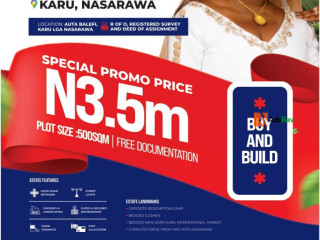 BUY AND BUILD - LAND FOR SALE AT MAX RESIDENCE,KARU - CALL 08064272254